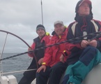 A few smiles this morning on Close Halled as a light 10 knots SW breeze has kicked in